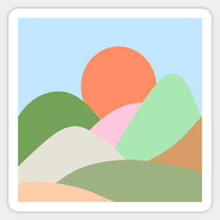 Abstract landscape Sticker